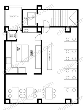 日ノ出町ビル2Fの間取図