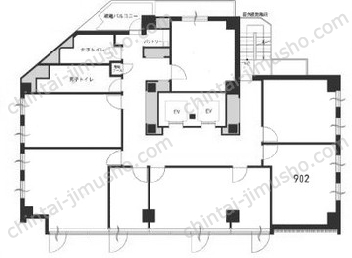 H1O渋谷神南9Fの間取図