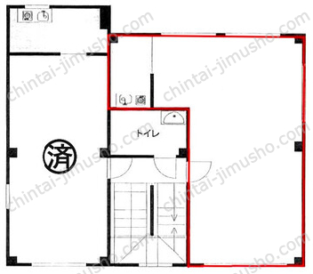 深山ビル2Fの間取図