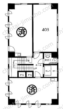 セントラルビル4Fの間取図