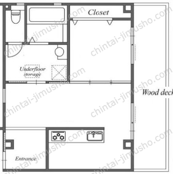 ebisu T house1Fの間取図