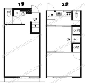 岸店舗一棟貸の間取図