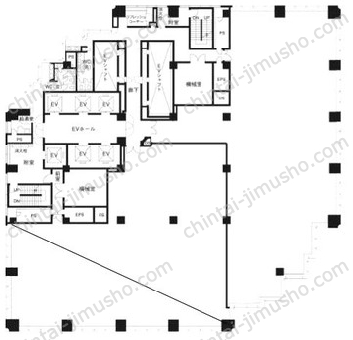 新宿スクエアタワー13Fの間取図