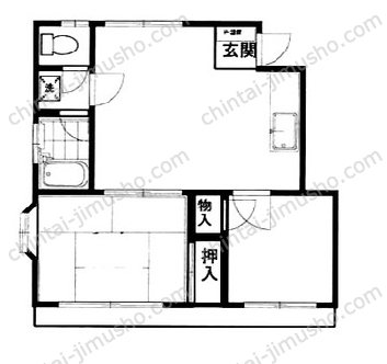 塩澤ハイツ2Fの間取図