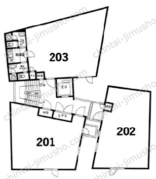 荒木町ガーデンズ2Fの間取図