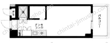 ムサシ新城ビル6Fの間取図