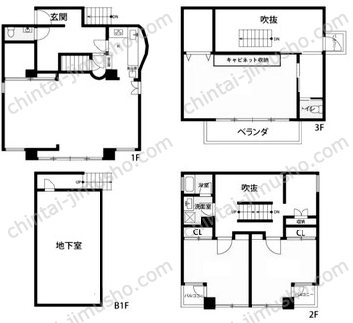 南青山4丁目戸建一棟貸の間取図