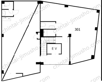 TANAKAビル3Fの間取図