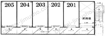 明文堂倉庫2Fの間取図