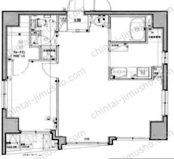 八丁堀アムフラット9Fの間取図