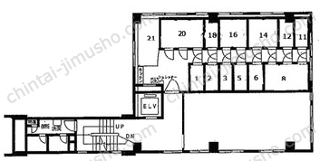 矢板ビル2Fの間取図