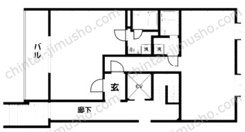 Moze赤坂1Fの間取図