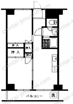 永谷リヴュール新宿8Fの間取図