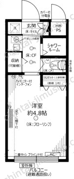 日本橋ロイヤルプラザ8Fの間取図