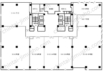 KRCビルディング3Fの間取図