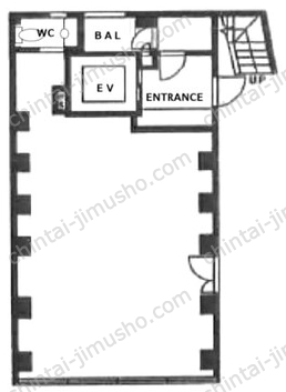 O-KA BUILDING1Fの間取図