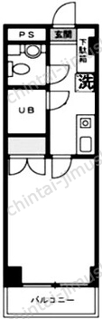 マンションベルム2Fの間取図