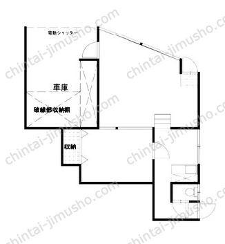 五井店舗1Fの間取図