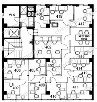 新保ビル／ハローオフィスGINZA6Fの間取図