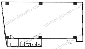第一天神ビル3Fの間取図