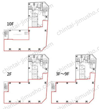 銀座グランディールビル一括貸の間取図