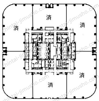 麻布台ヒルズ　森JPタワー47Fの間取図