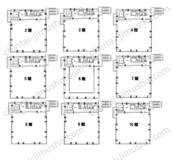 (仮称)御徒町のオフィスビル10Fの間取図