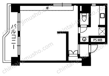 シルク玉川長崎屋ビル6Fの間取図