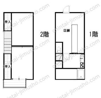 貫井長屋一棟貸の間取図