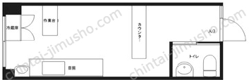 扶桑ハイツ早稲田1Fの間取図