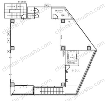 （仮）AND THIRD BLDG2Fの間取図