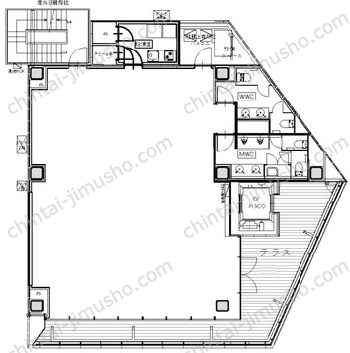 （仮）AND THIRD BLDG5Fの間取図