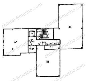 下川ビル4Fの間取図