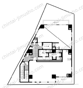 （仮称）新宿区西早稲田1丁目計画2Fの間取図