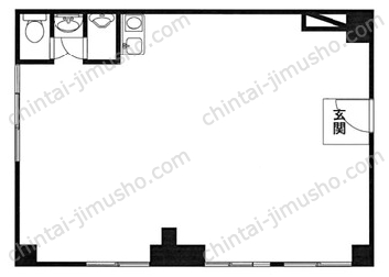 （仮称）西五反田6丁目貸事務所1Fの間取図