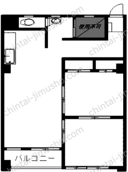 升本マンション2Fの間取図