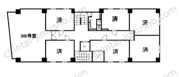 第8東ビル3Fの間取図