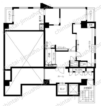 紀尾井町コートビル2Fの間取図