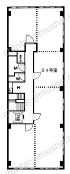 喜助新千代田ビル3Fの間取図