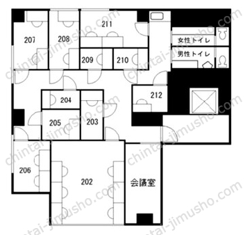 福田ビル2Fの間取図