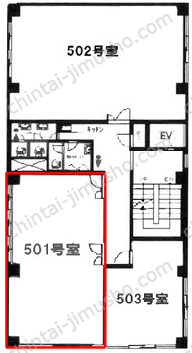 神田神保町二丁目ビル5Fの間取図