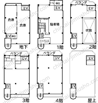 オーエスビル一棟貸の間取図