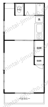 中西マンション4Fの間取図