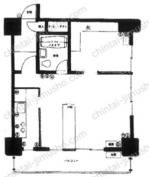 初台ハイツ6Fの間取図