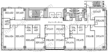 H1O八丁堀4Fの間取図