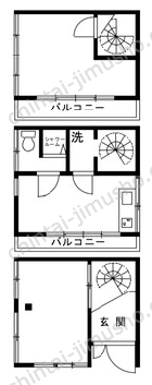 W-base東池袋一棟貸の間取図