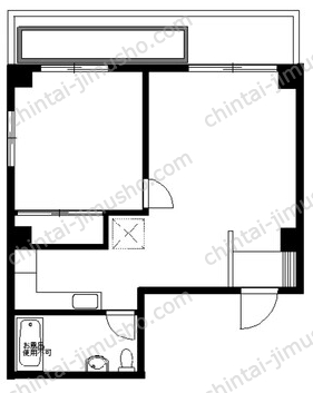 シャンブル神宮前1Fの間取図