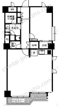 北参道ダイヤモンドパレス7Fの間取図