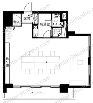 代々木エアハイツ4Fの間取図