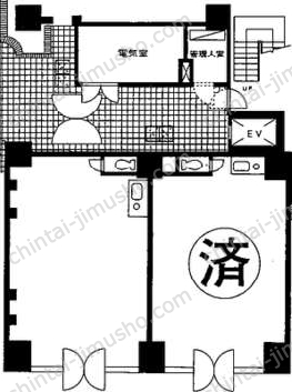 ブリリアンス日本橋浜町四番館1Fの間取図